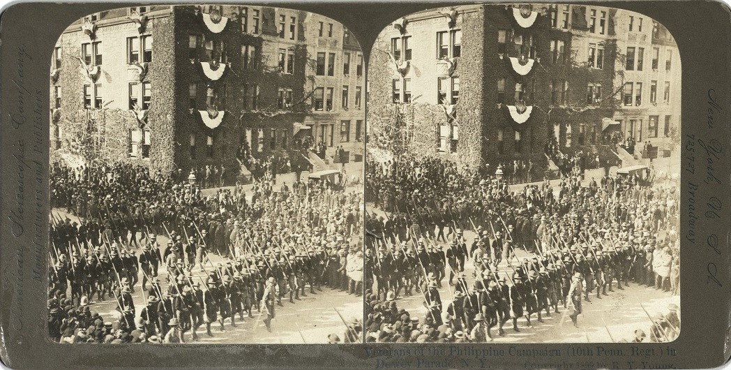 Veterans of the Philippine Campaign (10th Penn. Regt.) in Dewey Parade, New York.